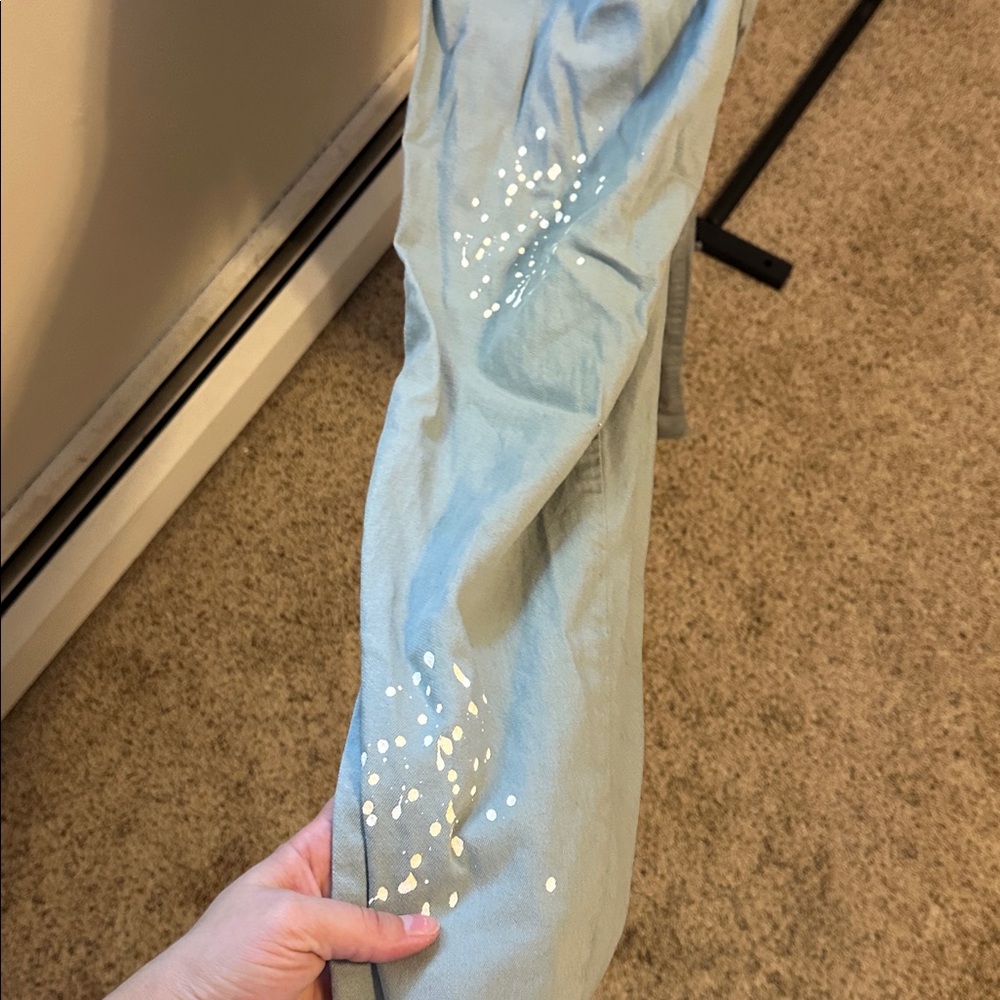 Aerie Light Blue Overalls with White Details - Picture 3 of 9